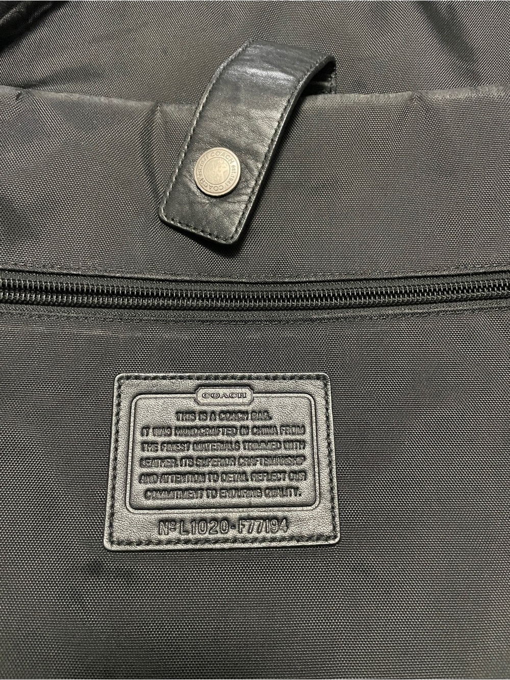 Coach Y2K Black Nylon Backpack with Silver Hardware unisex - Picture 6 of 13